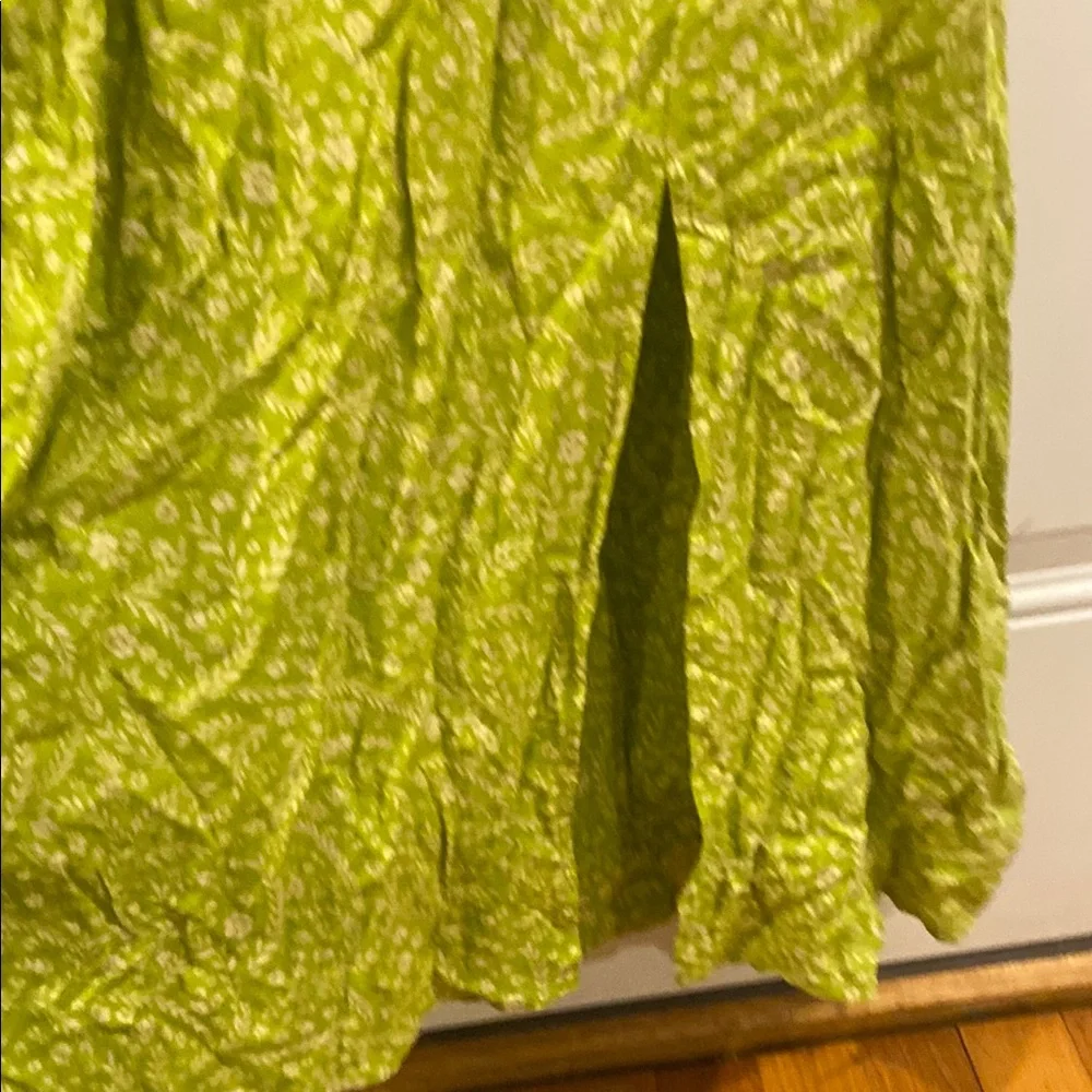 Women’s Maxi Dress in Light Green - Sleeveless Ruffle Detail - Picture 6 of 8